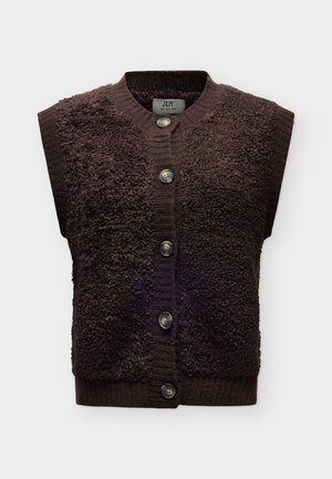 JDY, JDYEIRA LIFE ON BUTTON VEST  - Елек - chocolate torte