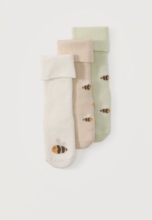 TERRY UNISEX 3 PACK - Chaussettes - off-white/light green/beige