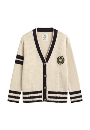 GANT, YALE VARSITY CARDIGAN - Cardigan - cream