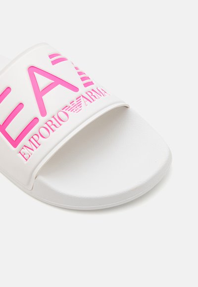 EA7 Emporio Armani UNISEX - Чехли за басейн - white/pink fluo