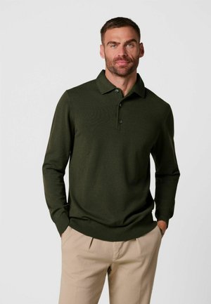 PROFUOMO, PROFUOMO POLO LONG SLEEVE - Polo - dark green