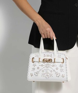 Dune London, DUNE DINKYDEFINE BELTED GRAB BAG - Handbag - white