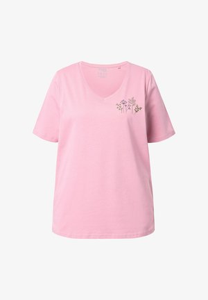 Ulla Popken, SHORT SLEEVE V-NECK - Nachtwäsche Shirt - dusty rose