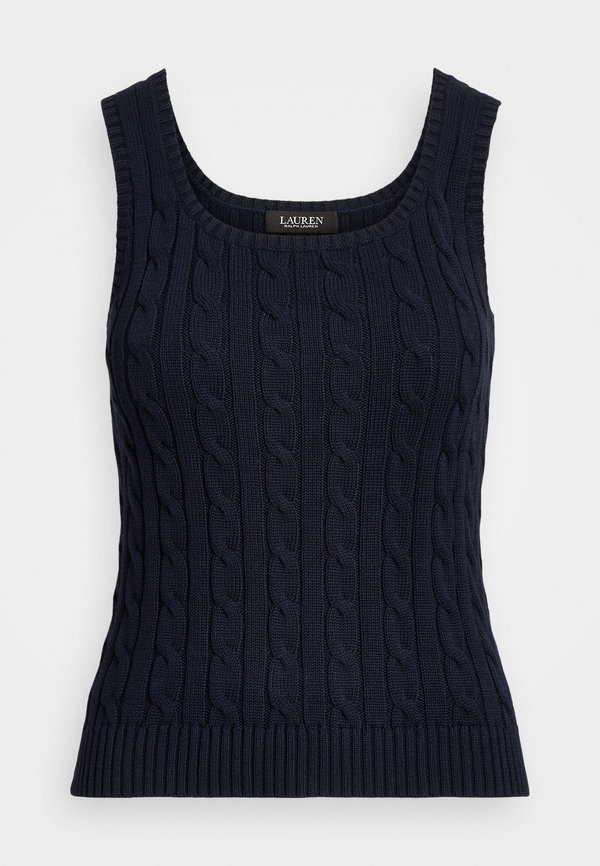 Cable Knit Sleeveless Jumper - Top2