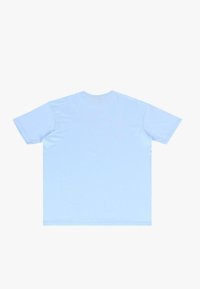 Light blue cotton t-shirt with short sleeves, a round neckline, and a plain back. Fabric appears soft with minimal texture and detailing.