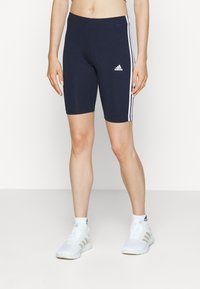 adidas Sportswear - ESSENTIALS 3-STRIPES BIKE SHORTS - Tights - dark blue Miniatyrbild 1