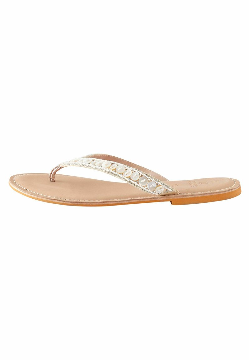 Next Sandalai su T formos dirželiu - cream