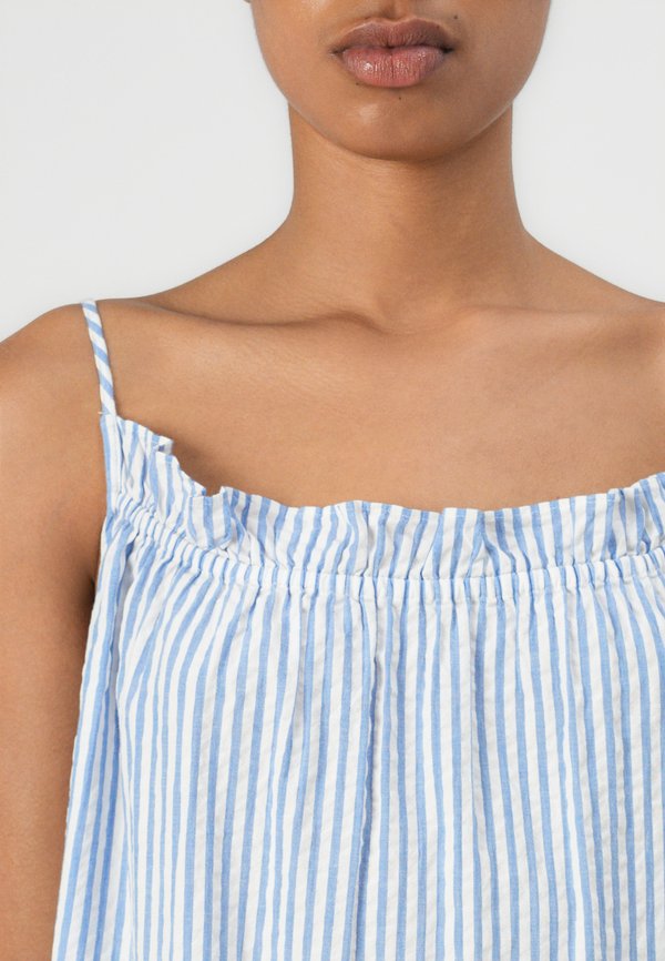 SEERSUCKER LONG STRAPPY DRESS - Maxi dress2