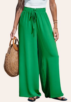 Cupshe WIDE LEG - Pantalon classique - green