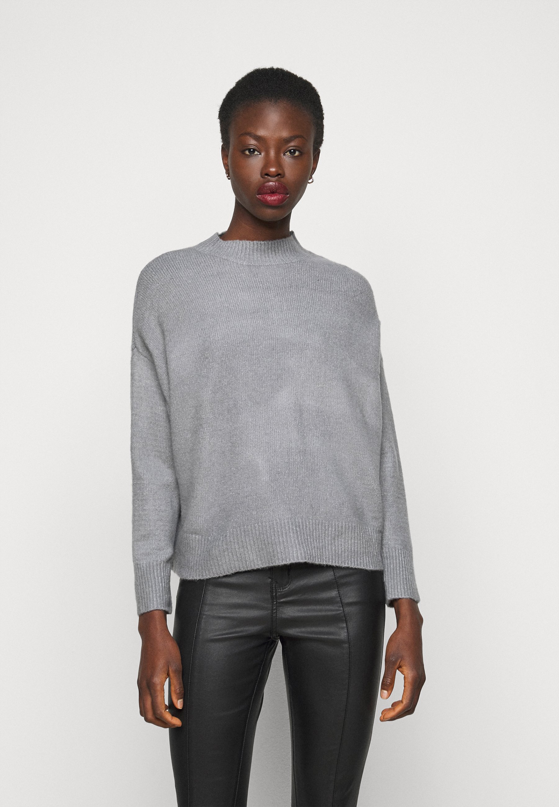 black high neck oversized jumper
