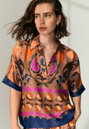 Next REGULAR FIT  - Bluză - brown floral print