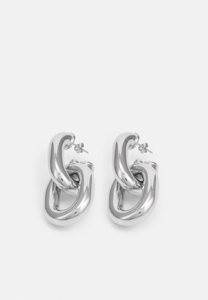 Rabanne XL LINK DOUBLE HOOP EARRING - Earrings - silver-coloured