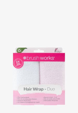 BRUSHWORKS HAIR WRAP - DUO - Haarset - pink & white