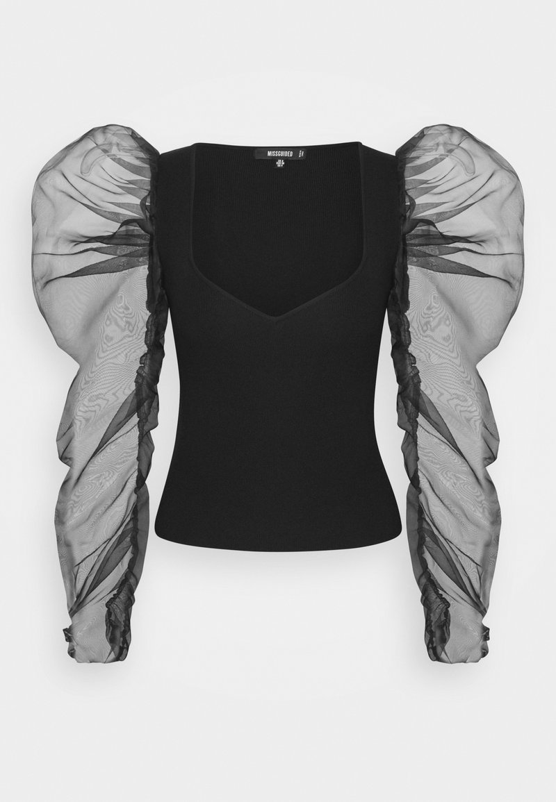 Missguided Strickpullover - black