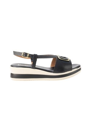 KESLEM, SANDALIAS KESLEM, MUJER - Sandalias de cuña - black