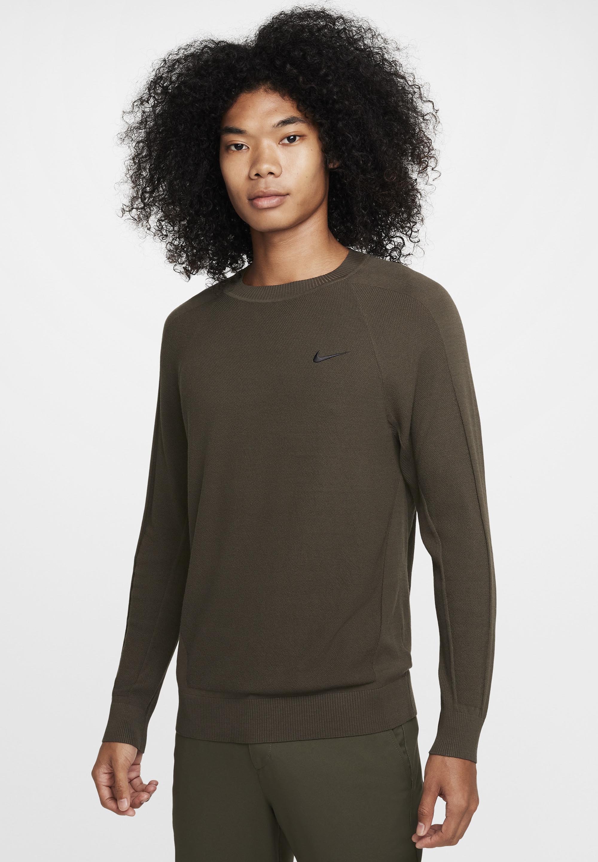 Nike Golf TOUR CREW - Jumper - cargo khaki/black/khaki - Zalando.ie