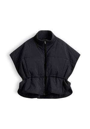 someday., RELAXED FIT QUILTED TEXTURE - Waistcoat - black