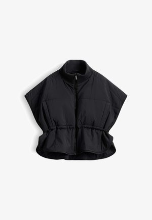 someday., RELAXED FIT QUILTED TEXTURE - Waistcoat - black