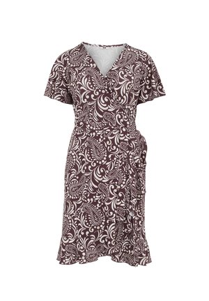 WE Fashion, CURVE - Päevakleit - dark brown