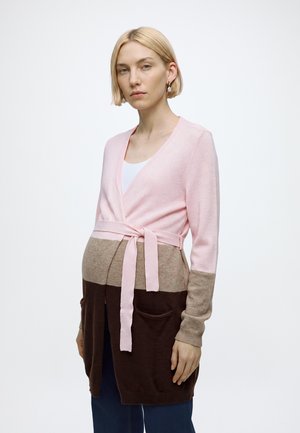 ONLY MATERNITY, OLMQUEEN CARDIGAN  - Жилетка - pale lilac/fossil/seal brown