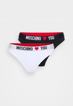 Moschino Underwear 2 PACK - Tanga - black/white