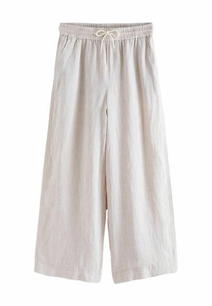 PREMIUM WIDE LEG - Pantalones - natural