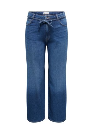 ONLY Carmakoma, CARGIANNA MW STRAIGHT DNM BOX NOOS - Wide leg - dark blue denim