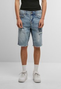 True Religion RICKY SN FLAP RAW  - Jeansshort - blue