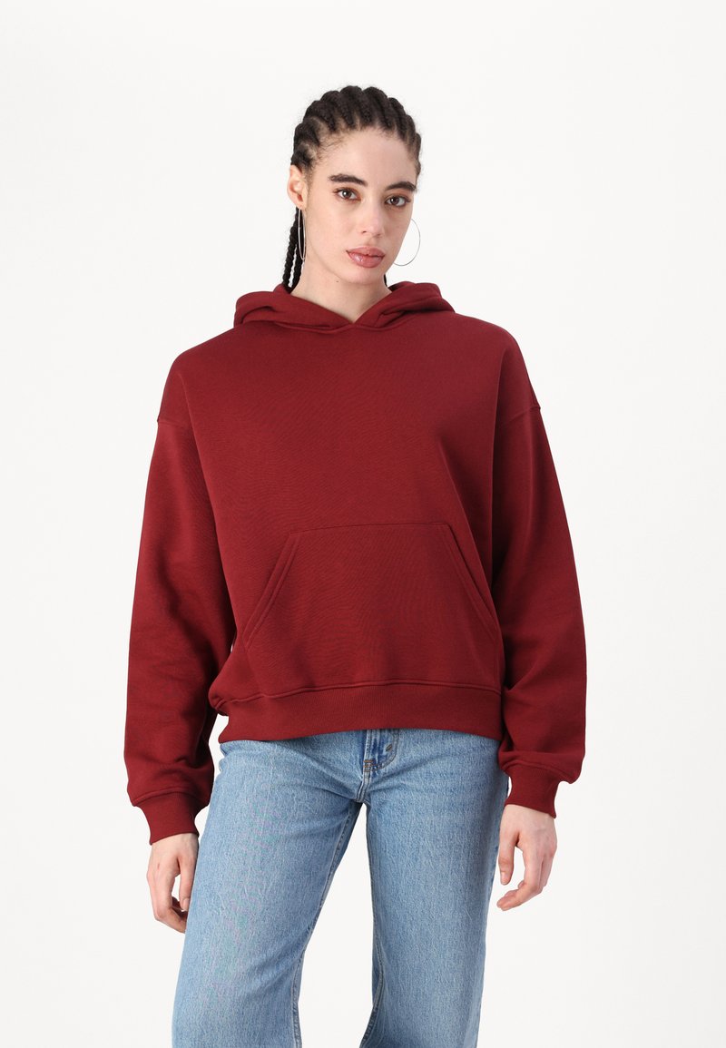 Gina Tricot BASIC ORIGINAL HOODIE - Sweatshirt - dark red