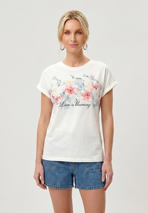 Anna Field, Majica kratkih rukava s printom - white base with floral print