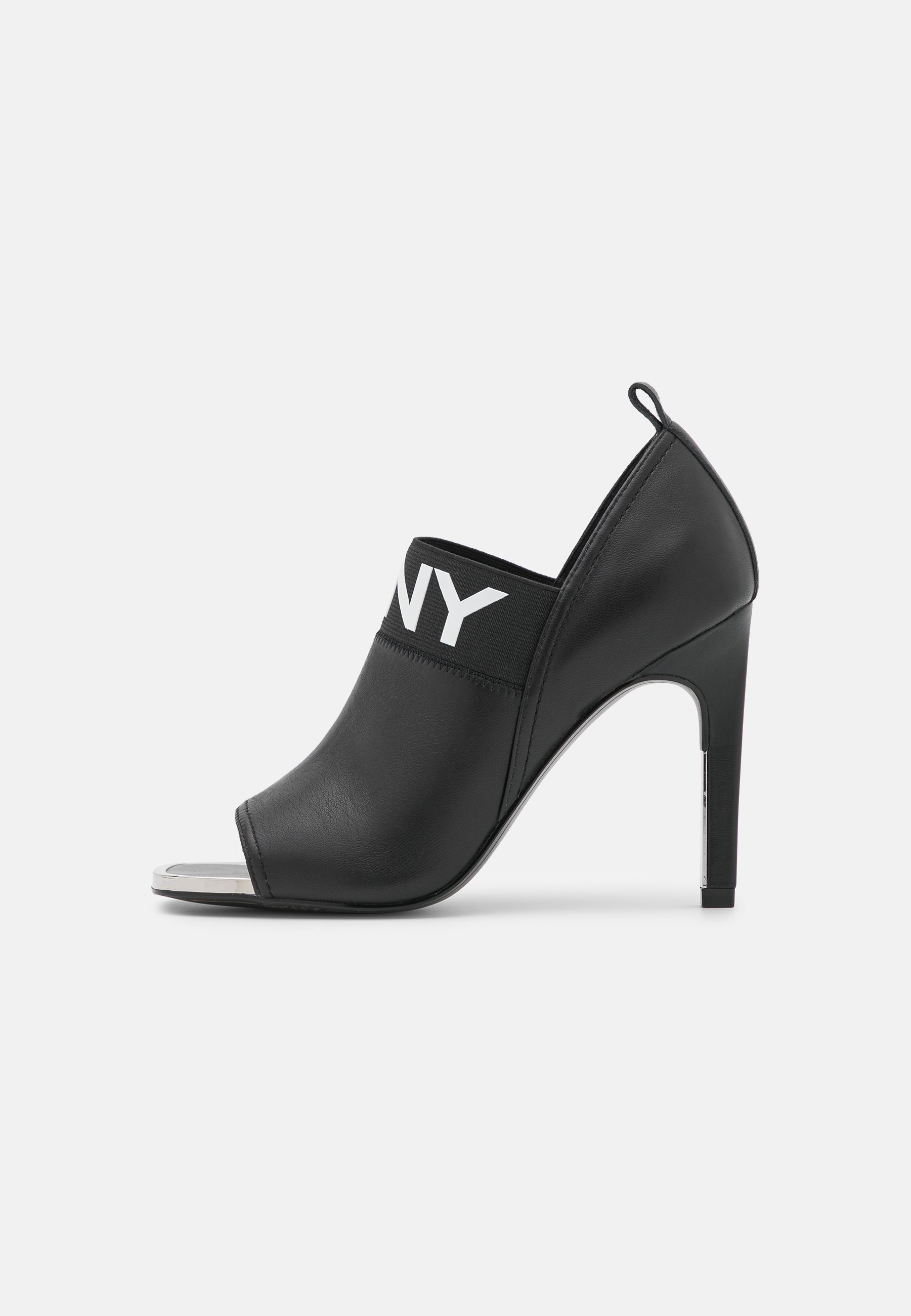 DKNY ALVIN PEEP TOE - Botines de tacón - black/white/negro - Zalando.es
