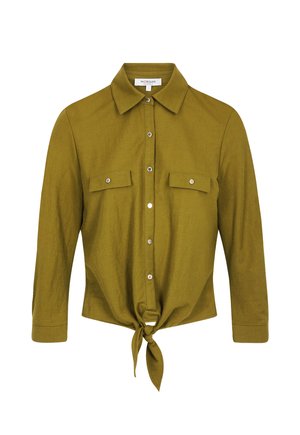 Morgan, MORGAN MORGAN TIED SHIRT WITH NOTCHED COLLAR - Blusa - vert olive