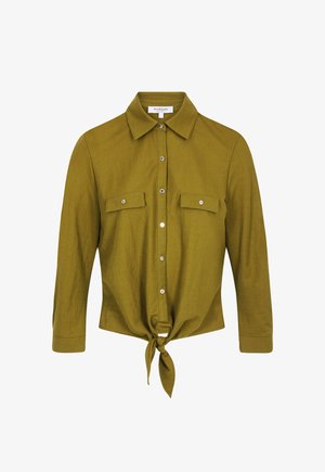 Morgan, MORGAN MORGAN TIED SHIRT WITH NOTCHED COLLAR - Button-down blouse - vert olive