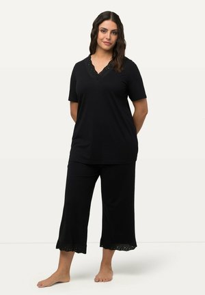 SET LOCHSTICKEREI HALBARM - Pyjama - black