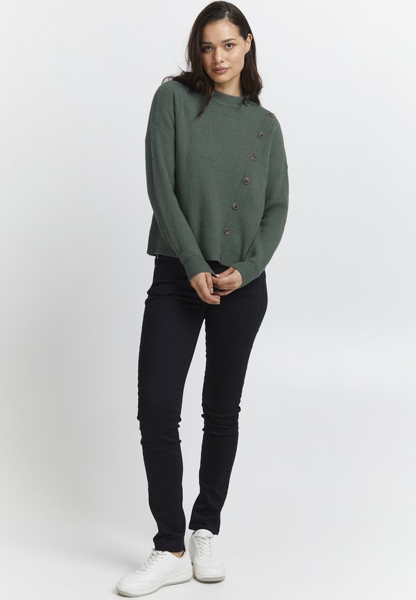 FRBitte - Cardigan - dark forest melange2