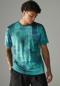 Next ACTIVE TIE DYE - Marškinėliai su spaudiniu - aqua blue