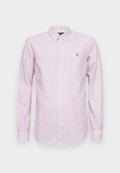 Polo Ralph Lauren SLIM FIT STRIPED OXFORD SHIRT - Marškiniai - uni wine/white