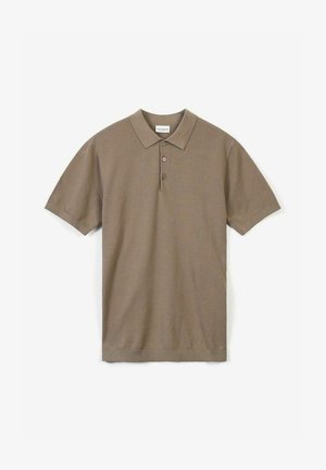 John Henric, THREE-BUTTON SHORT SLEEVE - Polo - taupe