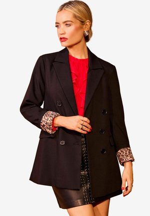 REGULAR FIT CINCHED WAIST - Blazer - black