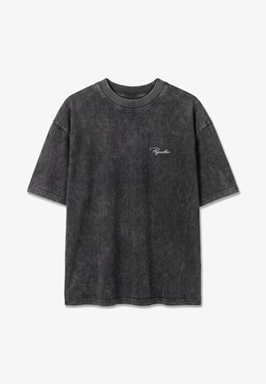 Pegador, PIKE OVERSIZED TEE - T-shirt print - vintage black cream