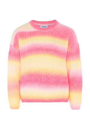 CO-BRANDED WITH SIDONA - Strickpullover - rosa gelb mehrfarbig