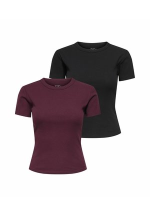 ONLEASY 2 PACK - T-paita - black