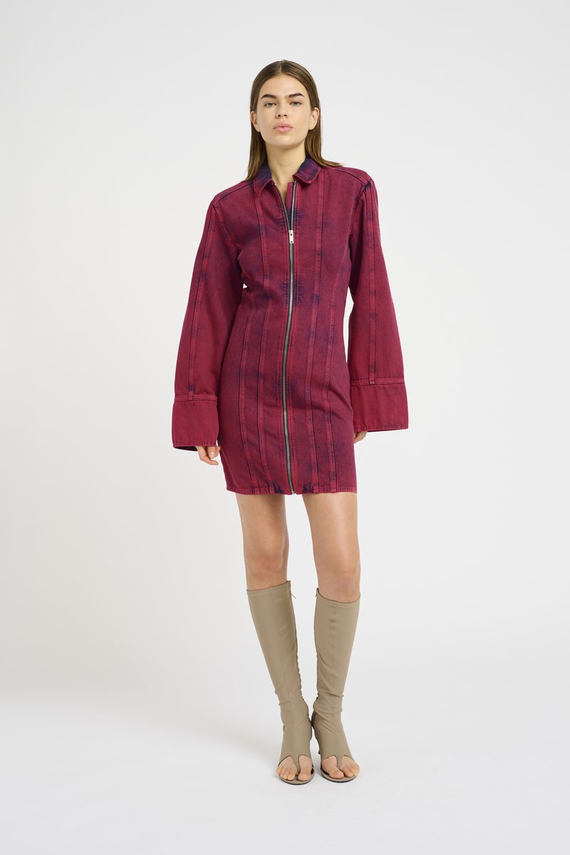 Gestuz KAISER SHORT DRESS - Denim dress - pink acid wash/pink - Zalando.ie