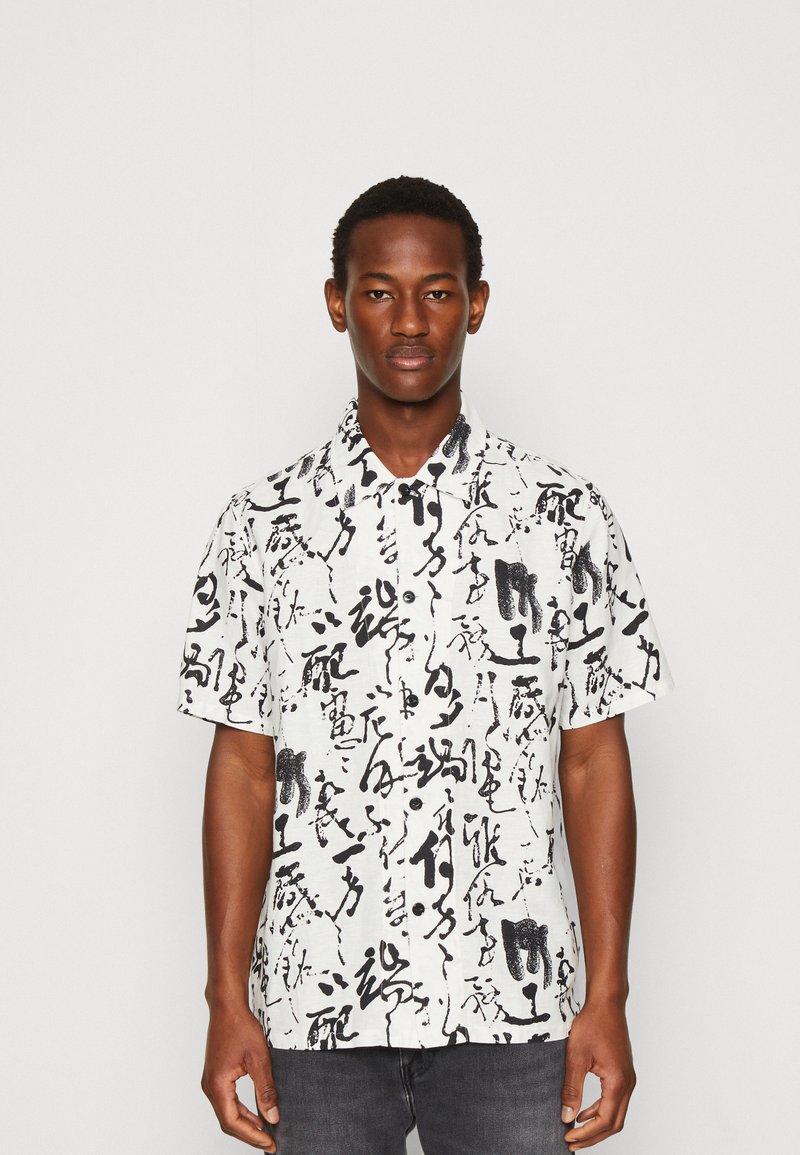 Edwin PRIVATE LETTER SHIRT UNISEX Hemdbluse white/black/weiß