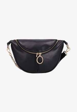 Seidenfelt Handtasche - black gold