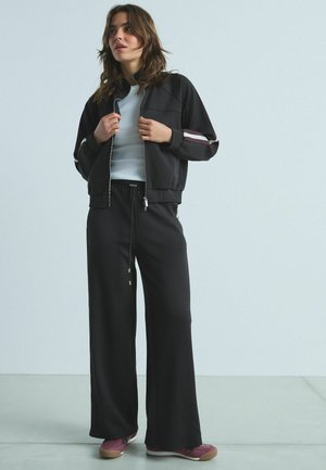 Next FULL ZIP - REGULAR FIT - Tröja med dragkedja - black white