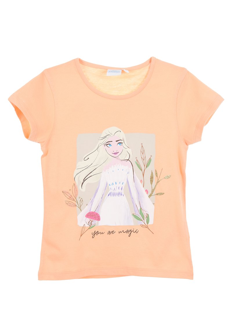Disney FROZEN FROZEN ELSA - T-Shirt print - apricot - Zalando.de
