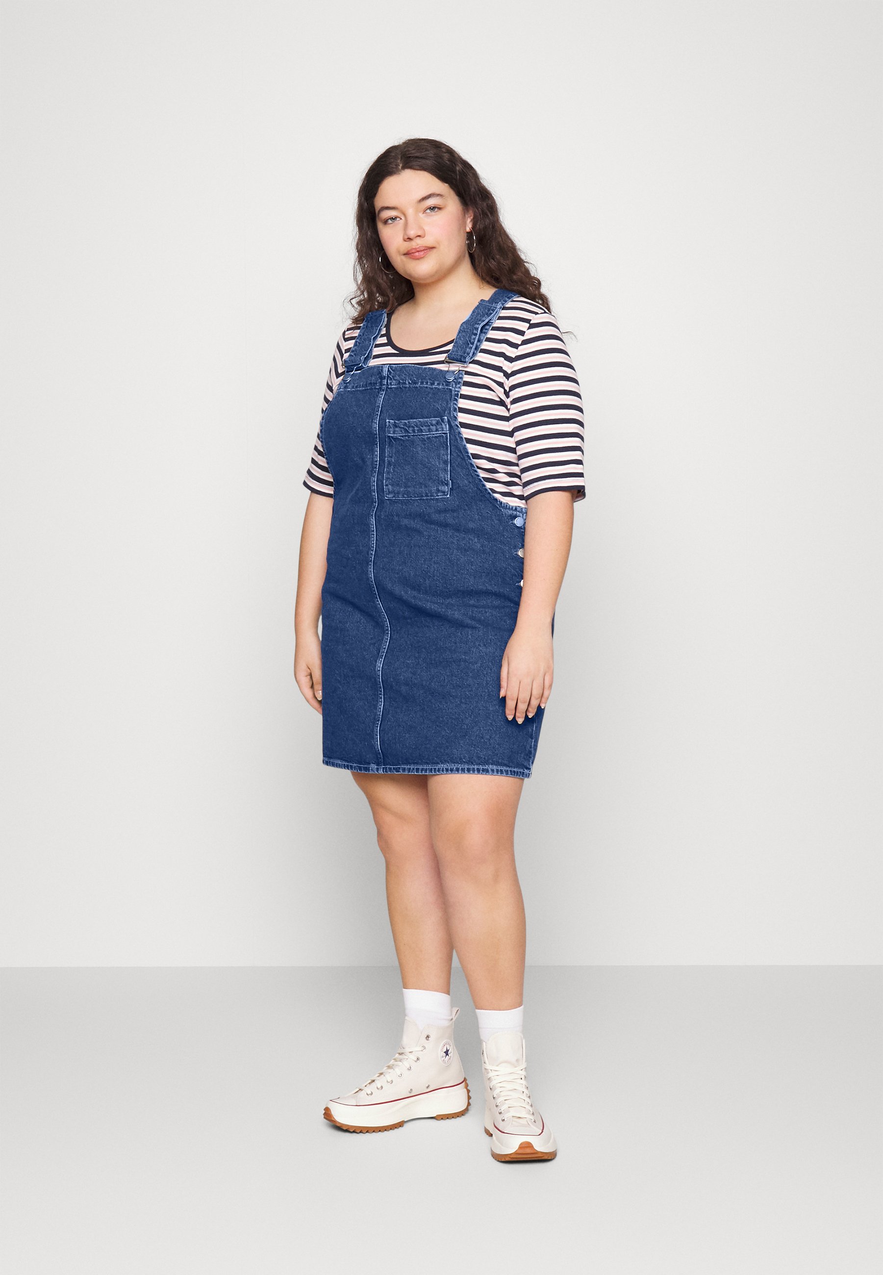 EFFIE DUNGAREE DRESS - Denim dress 