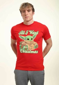 Star Wars STAR WARS THE MANDALORIAN CHRISTMAS BABY UNISEX - T-shirt med print - red