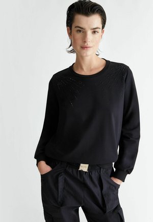 Liu Jo Jeans WITH   RHINESTONES - Sweater - black gemstones